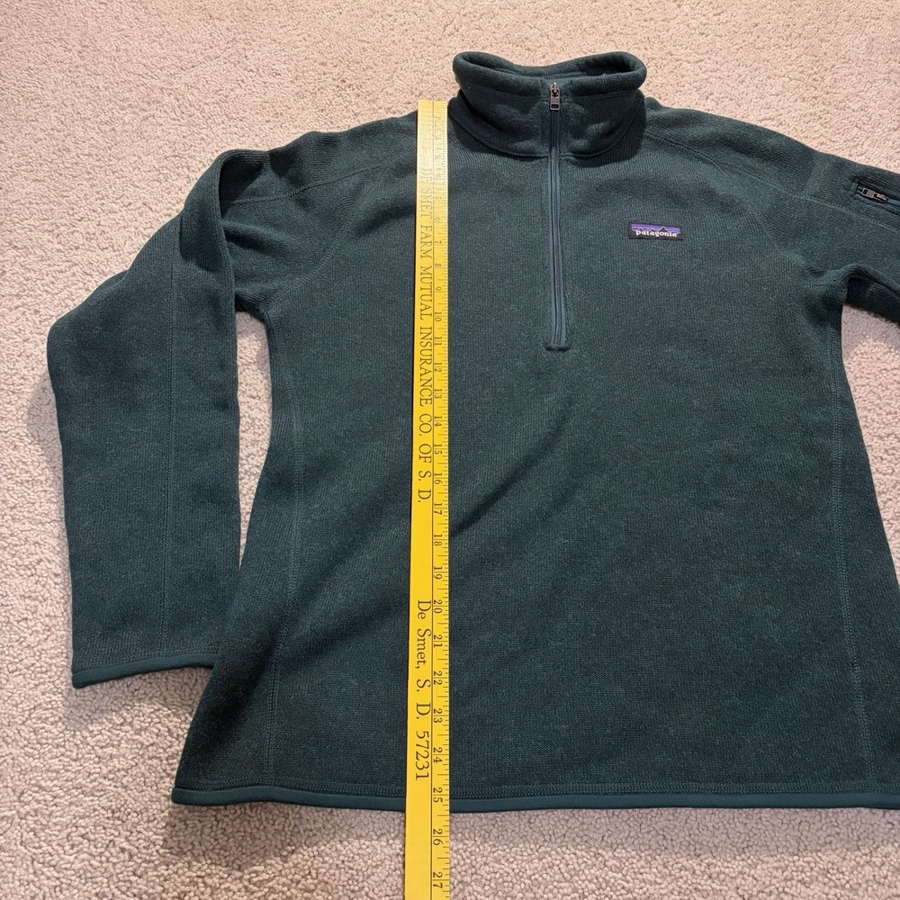 Patagonia Better Sweater 1/4 Zip Fleece Pullover Women's Large Green STY25618 - Picture 7 of 8
